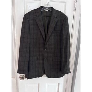 Joseph Feiss Men's 42 X-Long Lambswool‎ Plaid Blazer Sport Coat Suit Jacket
